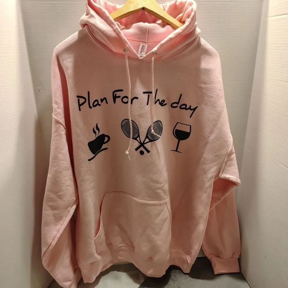 Jerzees Light Pink Tennis Sweatshirt Hoodie